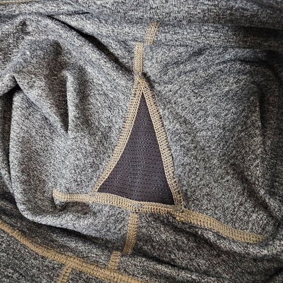 Athleta Small Grey Heathered Cropped Atlhetic Leggings Yoga Mid Rise Gym Capri - Picture 8 of 8